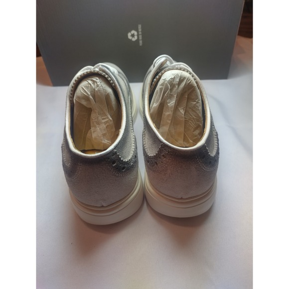 Stacy Adams Mens Grey Suede Wingtip Oxford Dress Shoes Memory Foam Insole - Picture 6 of 9